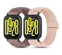 CHANRASI 2 pièces Bracelet élastique Compatible avec Xiaomi Redmi Watch 5 Active/Redmi Watch 5 Lite Hommes Femmes,22mm Nylon Bracelet de remplacement pour Amazfit Bip 6/pour Amazfit Bip 5
