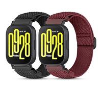 CHANRASI 2 pièces Bracelet élastique Compatible avec Xiaomi Redmi Watch 5 Active/Redmi Watch 5 Lite Hommes Femmes,22mm Nylon Bracelet de remplacement pour Amazfit Bip 6/pour Amazfit Bip 5