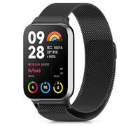 CHANRASI Bracelet en métal Compatible avec Xiaomi Mi Band 9 Pro/Xiaomi Mi Band 8 Pro/Redmi watch 4,Connexion en un seul clic Boucle Bande magnétique Noir