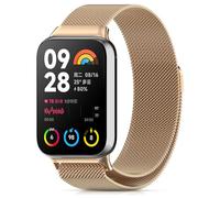 CHANRASI Bracelet en métal Compatible avec Xiaomi Mi Band 9 Pro/Xiaomi Mi Band 8 Pro/Redmi watch 4,Connexion en un seul clic Boucle Bande magnétique Or rose