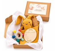 CHANSENY® Coffret Naissance Bébé Coton Bio GOTS Certifié CE Cadeau Nouveau-né Mixte Bébé Fille & Garçon (CURCUMA)