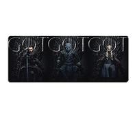 Chant De Glace Et De Feu Tapis De Souris Très Grand De 800X300Mm, Tapis De Souris De Jeu, Tapis De Souris De Jeu Antidérapant en Caoutchouc Naturel avec Bordure Verrouillable De 3Mm, G