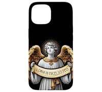 Chant de Noël catholique latin Gloria in Excelsis Deo Angel Coque pour iPhone 15