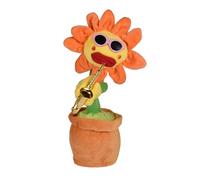 Chantant le jouet de - de danse musicale avec lumières et 80 chansons, en peluche en forme de fleur, décoration en peluche de saxophone interactif, peluche