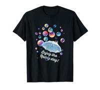 Chante sous la Pluie Parapluie et Bulles d'Aquarelle T-Shirt