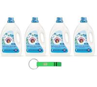 Chanteclair Diluito Sali Marini e Fior di Loto, Lot de 4 assouplissants dilués parfum sel de mer et fleur de lotus - 60 lavages 3 litres + porte-clés Beni Culinari gratuit