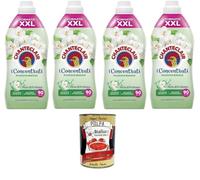 Chanteclair I Assouplissant concentré Musc blanc - 90 lavages, 4 x 1800 ml + Italian Gourmet Polpa 400 g