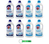 Chanteclair Lavatrice Lot de 8 tests Pulito Profondo + bicarbonate - Lessive liquide pour machine à laver - Lessive 28 lavages 1260 ml + porte-clés Beni Culinari gratuit