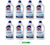 Chanteclair Lavatrice Pulito Profondo Detersivo Liquido Lot de 8 lessives pour machine à laver Lessive avec dégraissant 28 lavages 1260 ml + porte-clés Beni Culinari gratuit