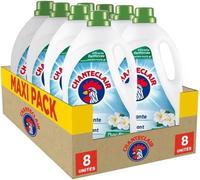 Chanteclair - Lessive Liquide Concentrées Musc Blanc, Ultra Détachantes et Efficaces aussi à Froid, 40 lavages - 8x 1800 ml