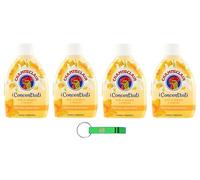 Chanteclair Lot de 4 parfums concentrés pour linge Parfum pour vêtements Fleur d'oranger et Narcisse 220 ml + porte-clés gratuit Beni Culinari