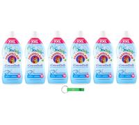 Chanteclair Lot de 6 adoucissants concentrés, sel de mer et fleur de lotus - 90 lavages, 1800 ml + porte-clés Beni Culinari