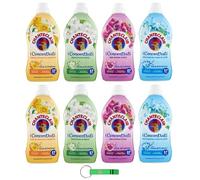 Chanteclair Lot de 8 flacons d'adoucissant concentré - 57 lavages 4 parfums différents, 8 x 1140 ml + porte-clés Beni Culinari gratuit