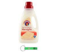 Chanteclair Lot de 8 savons de lavage de Marseille - Idéal pour le nettoyage en douceur des tissus - 18 lavages - 1000 ml + porte-clés Beni Culinari gratuit