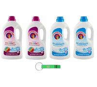 Chanteclair Machine à laver Test Pack Coloré + Bicarbonate - Lessive liquide pour machine à laver - Lessive 28 lavages 1260 ml + Porte-clés Biens culinaires offerts
