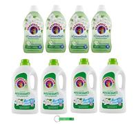 Chanteclair Pack d'essai Musc Blanc, 4x lessive 1260ml + 4x adoucissant concentré 1140ml + Beni Culinari Porte-clés gratuit