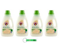 Chanteclair Sapone da Bucato Lot de 4 savons de lavage Musc blanc Idéal pour le nettoyage en douceur des tissus 18 lavages 1000 ml + porte-clés Beni Culinari gratuit