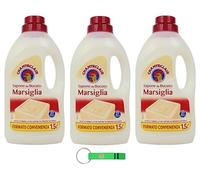 Chanteclair Sapone da Bucato Marsiglia Lot de 3 savons à lessive de Marseille Idéal pour le nettoyage en douceur des tissus 27 lavages 1500 ml + porte-clés Beni Culinari