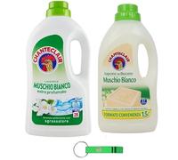 Chanteclair - Savon à lessive Musc blanc - 1 savon 1500 ml + 1 lessive 1260 ml + porte-clés Beni Culinari