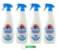 Chanteclair Sgrassatore con Bicarbonato Lot de 4 sprays de nettoyant 700 ml + porte-clés Beni Culinari