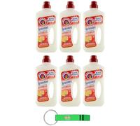 Chanteclair Sgrassatore Pavimenti Marsiglia e Citron Lot de 6 dégraissants pour sols Marseille et citron 750 ml + porte-clés Beni Culinari