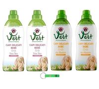 CHANTECLAIR VERT Capi Delicati Bebè Lessive liquide pour enfant Amande/Talc - Lessive hygiénique pour vêtements délicats - 4 x 750 ml