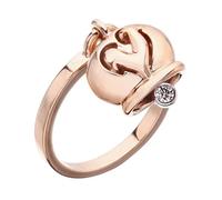 Chantecler - Bague en or rose en forme de cloche avec diamant - Femme - Accessoires - Jaune - Taille: 53 MM