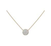 Chantecler - Collier en Or Rose avec Diamant et Émail Blanc - Femme - Accessoires - Jaune - Taille: ONE Size