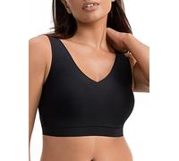 Chantelle Bustier rembourré Doux avec col en V Soutien-Gorge, Opaque, Noir (Lot de 2), M-L Femme