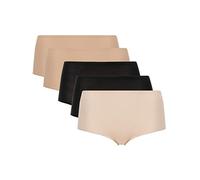 Chantelle Culotte Taille Haute Stretch Douce Slips, Noir, Nude, Nude Blush (Lot de 5), Unique Femme