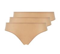 Chantelle Lot de 3 sous-vêtements doux stretch pour femme, couleur chair, taille unique