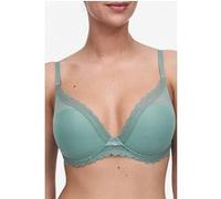 Chantelle Parisian Allure - Plunge T-shirt Bra Trellis Green Taille: E65 | Soutiens-gorge Outlet | Femme | Vert