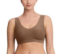 Chantelle Soutien-Gorge à col en V rembourré Stretch Doux pour Femme, Chocolat, XS/S