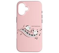 Chanter Un Oiseau | Piano | Clavier | pianiste | Oiseau Sauvage du Japon | Oiseau Blanc de Hokkaido | Shimowaga Coque pour iPhone 16