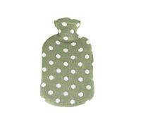 Chanteur Bouillotte 2 L, Chaleur Bouteille caoutchouc Coussin chauffant, avec housse en tricot points, 2 couleurs