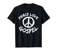 Chanteur de Gospel Peace Love Gospel Church Choir Musique T-Shirt