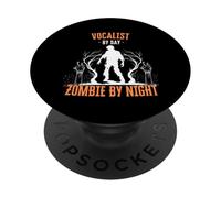 Chanteur de Musique Amusant pour Halloween PopSockets PopGrip Adhésif