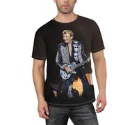 Chanteurs Rock Star Hallyday Classics T-Shirt à Manches Courtes et col Rond pour Homme - T-Shirt de Sport pour la Gym, la Course à Pied, l'entraînement pour Homme,X-Large, Black