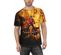 Chanteurs Rock Star Hallyday Classics T-Shirt à Manches Courtes et col Rond pour Homme - T-Shirt de Sport pour la Gym, la Course à Pied, l'entraînement pour Homme,X-Large, Black