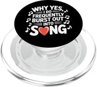 Chanteuse drôle : Pourquoi Oui, Je Fais Souvent Irruption dans Une Chorale PopSockets PopGrip pour MagSafe