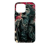 Chanteuse hurlante Japanese Wave Red Moon Dark Rock Vocal Coque pour iPhone 16 Pro Max