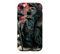 Chanteuse hurlante Japanese Wave Red Moon Dark Rock Vocal Coque pour iPhone XR