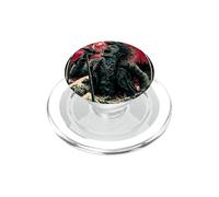 Chanteuse hurlante Japanese Wave Red Moon Dark Rock Vocal PopSockets PopGrip pour MagSafe