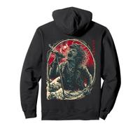 Chanteuse hurlante Japanese Wave Red Moon Dark Rock Vocal Sweat à Capuche