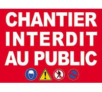 Chantier interdit au public - 13.8x10cm - Sticker/autocollant
