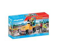Playmobil | Action Heroes | Chantier Routier | Jouet pour Enfants | Set de Construction | Jouet pour Enfants à partir de 4 Ans | 71751