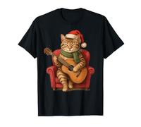 Chants de Noël pour Guitare Acoustique Chat tigré T-Shirt
