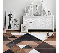 Chanxiang666 Design Tapis 120x200cm Idéal pour Le Salon, la Chambre à Coucher, la Chambre d'enfantpatchwork géométrique Bleu et Blanc