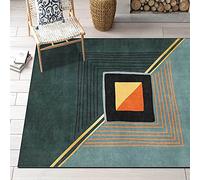 Chanxiang666 Grand Decoration Tapis 160x230cm Lignes géométriques épissées en Vert Ne Peluche Pas pour la Chambre à Coucher, la Salle de Jeux 160x230cm