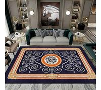 Chanxiang666 Grand Decoration Tapis 160x230cm Motifs Bleus et Oranges de Style européen Ne Peluche Pas pour la Chambre à Coucher, la Salle de Jeux 160x230cm
